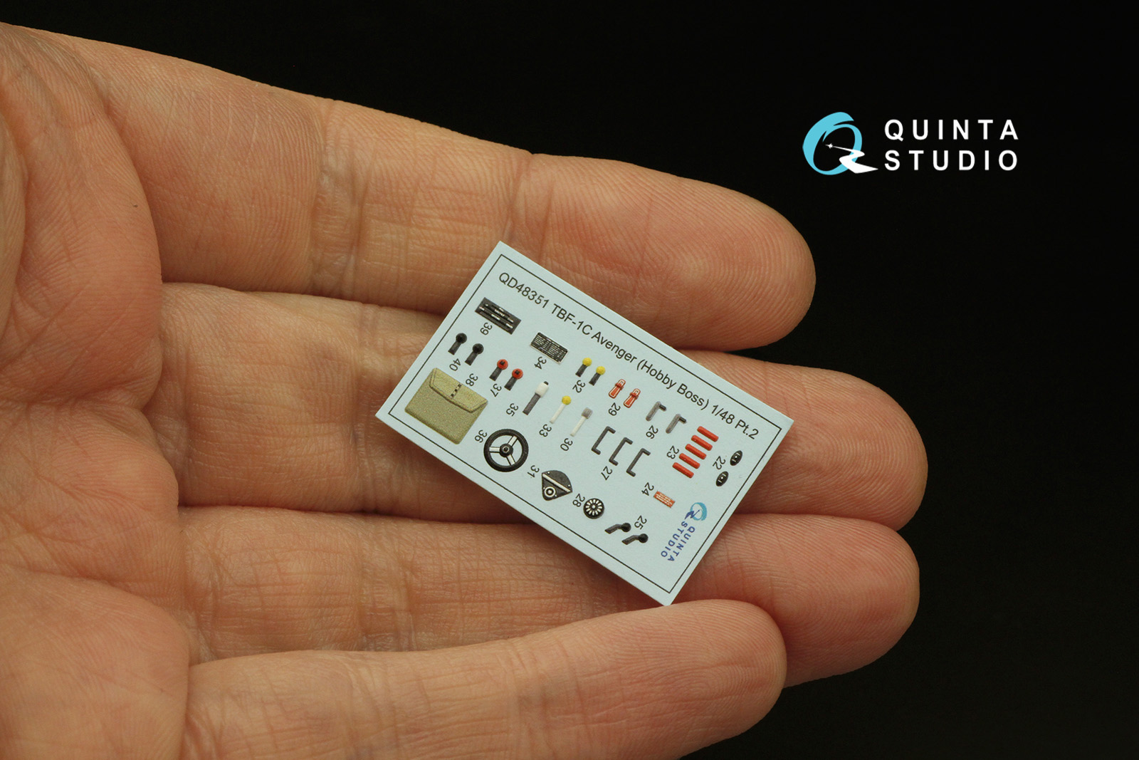 QD48351 3D Декаль интерьера кабины TBF-1C (Hobby Boss)