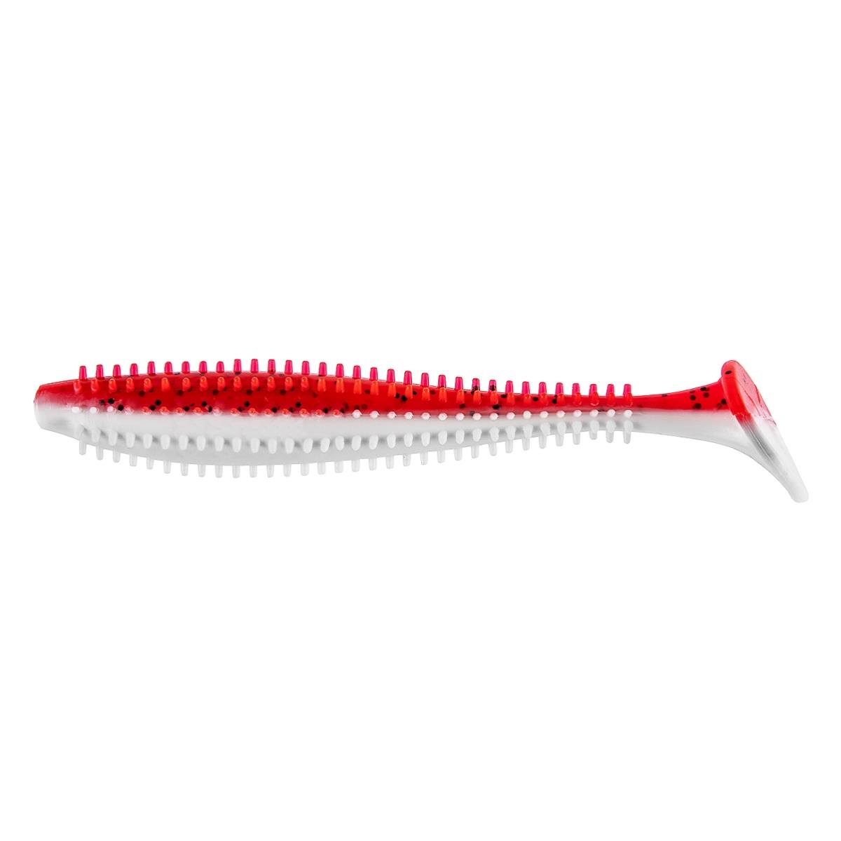 Виброхвост Shaggy 5,12"/13 см Red & White 5шт. (HS-18-003) Helios Виброхвост Shaggy 5,12"/13 см Red & White 5шт. (HS-18-003) Helios