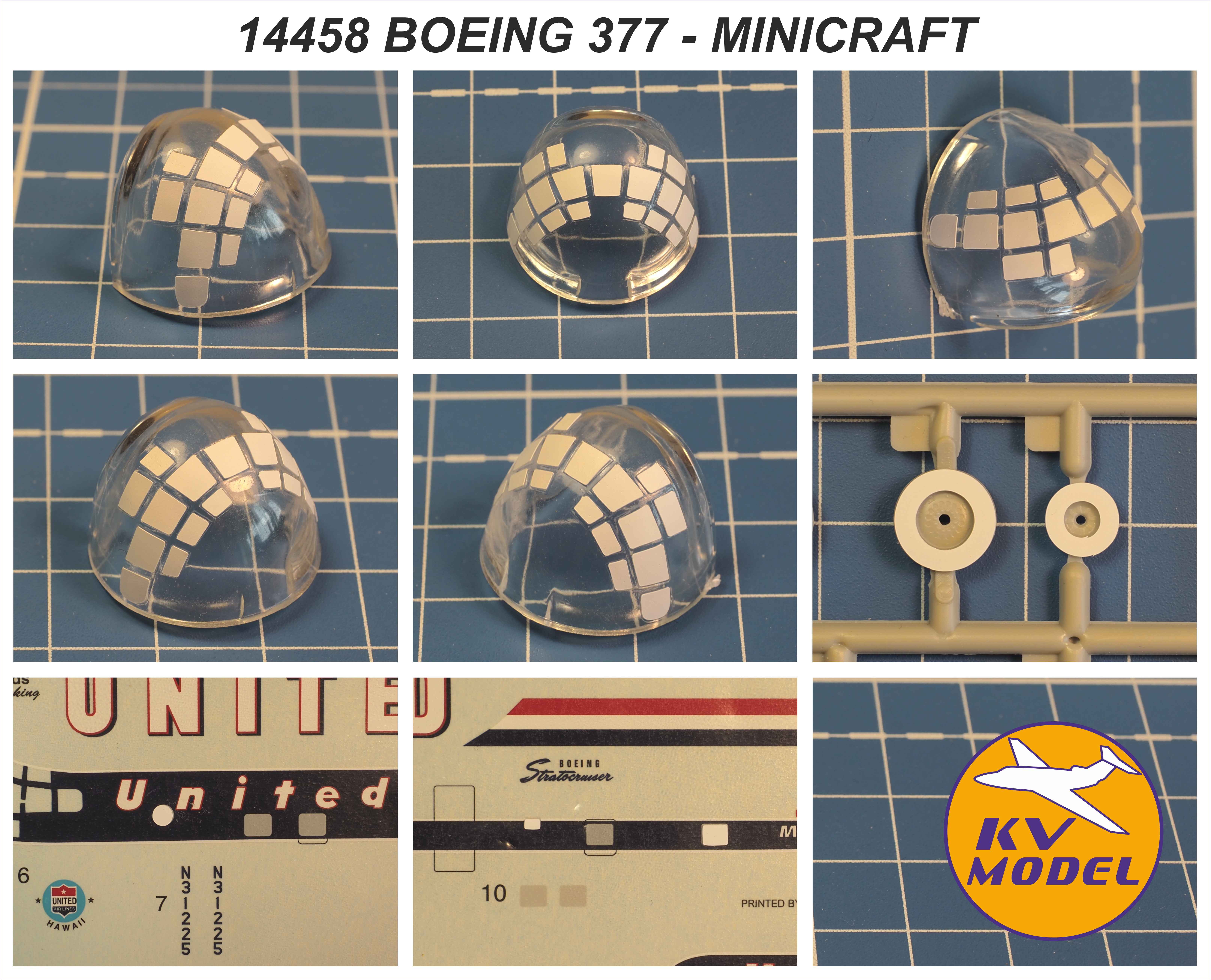 14458KV Окрасочная маска Boeing 377 Stratocruiser (MINICRAFT #14445, #14466, #14471, #14501, #14508) + маски на диски и колеса