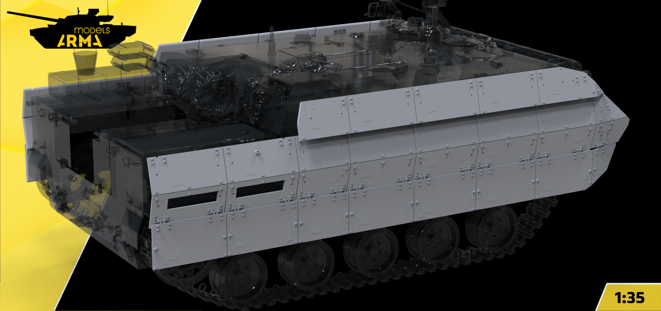 AM36054 Конверсия в версию 2025 БТР-МД «Ракушка» Доп. Бронирование 