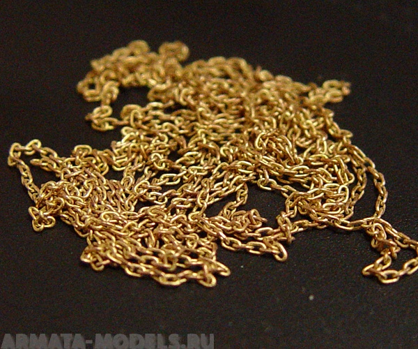 RB13402 Цепь 9 звеньев/см, латунь, длина 25 см
