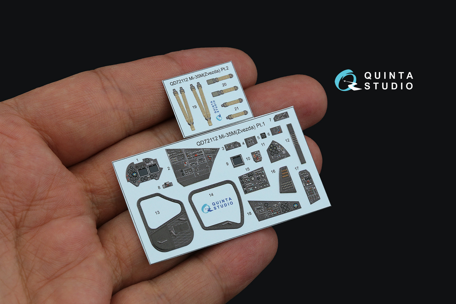 QD72112 3D Декаль интерьера кабины Ми-35М (Звезда)