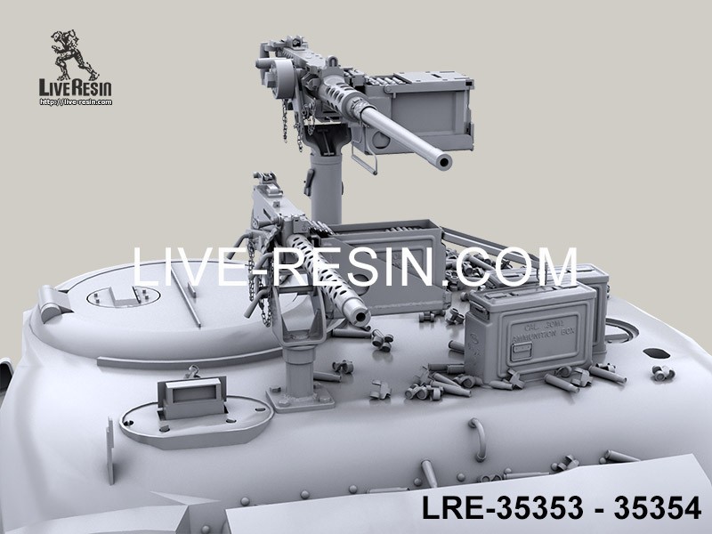 LRE35353 Стойка М23 с пулеметом .50 М2 Браунинг, для установке на бронетехнике два варианта пулемета в наборе  LRE35353 Стойка М23 с пулеметом .50 М2 Браунинг, для установке на бронетехнике два варианта пулемета в наборе