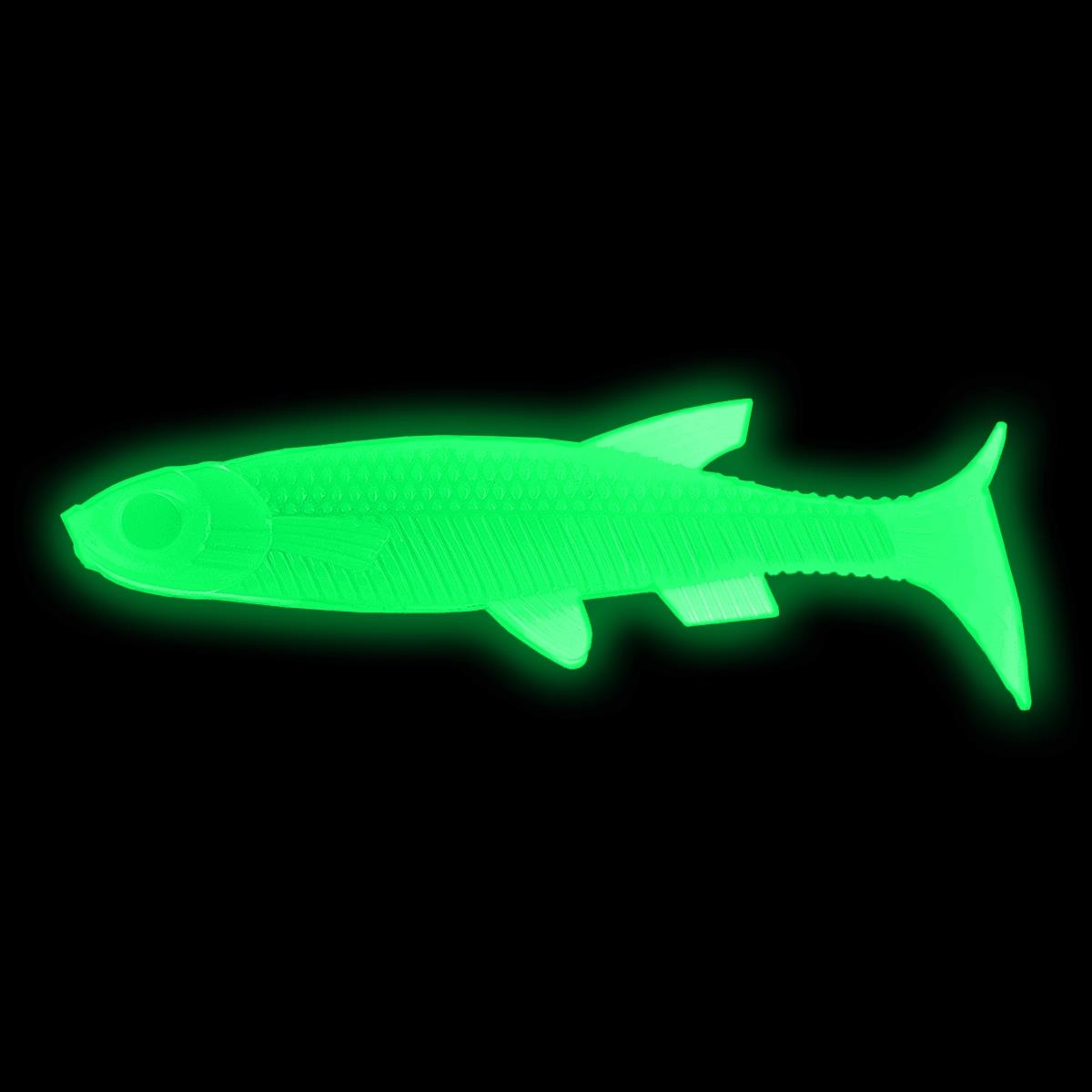 Виброхвост несъедоб. Nelma 3,15''/8 см Phosphorus 100шт. (HS-26-041-N) Helios( цена указана за упаковку, в количестве 100шт.)