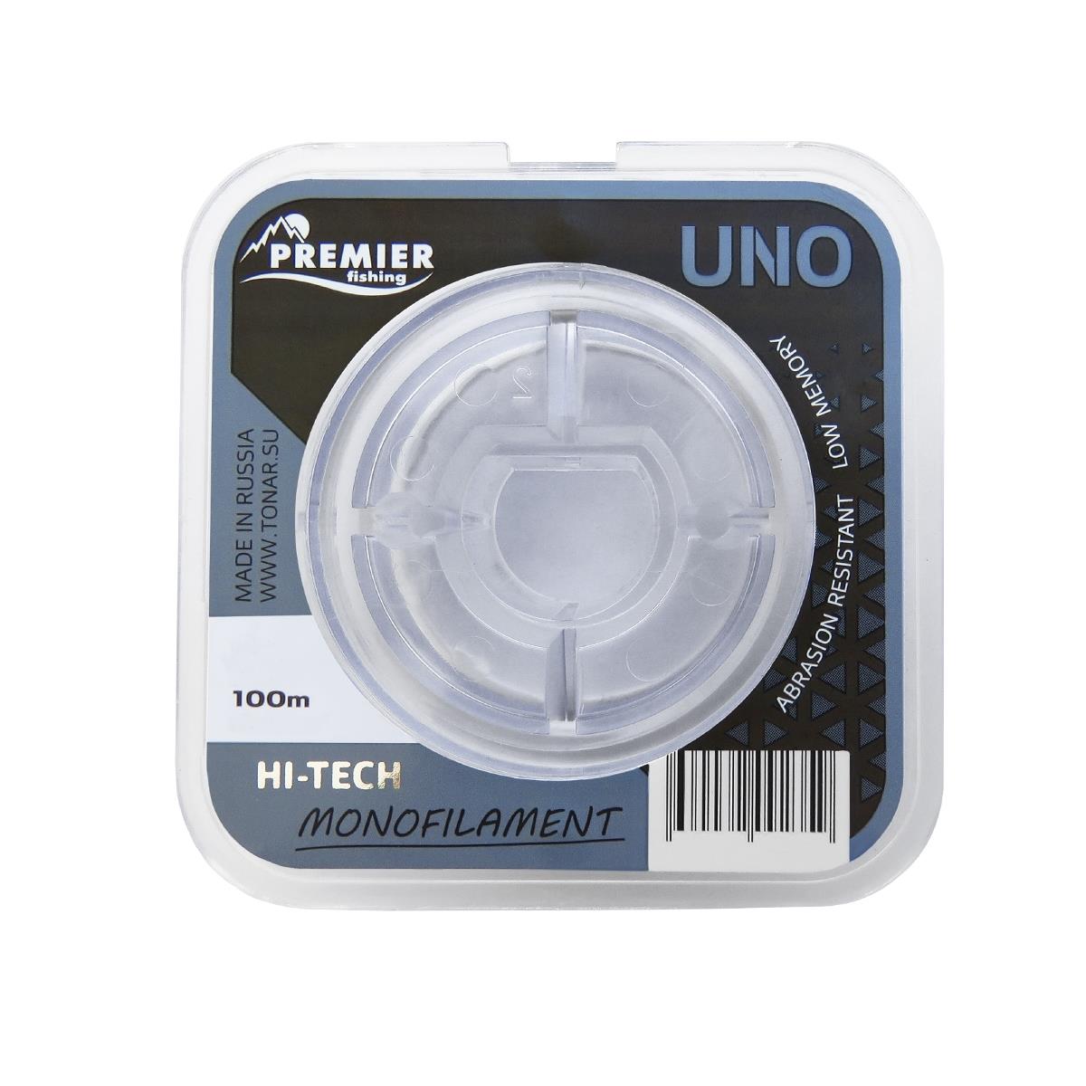 Леска UNO 0,10mm/100m Clear Nylon (PR-U-C-010-100) Premier Fishing( цена указана за упаковку, в количестве 5шт.)