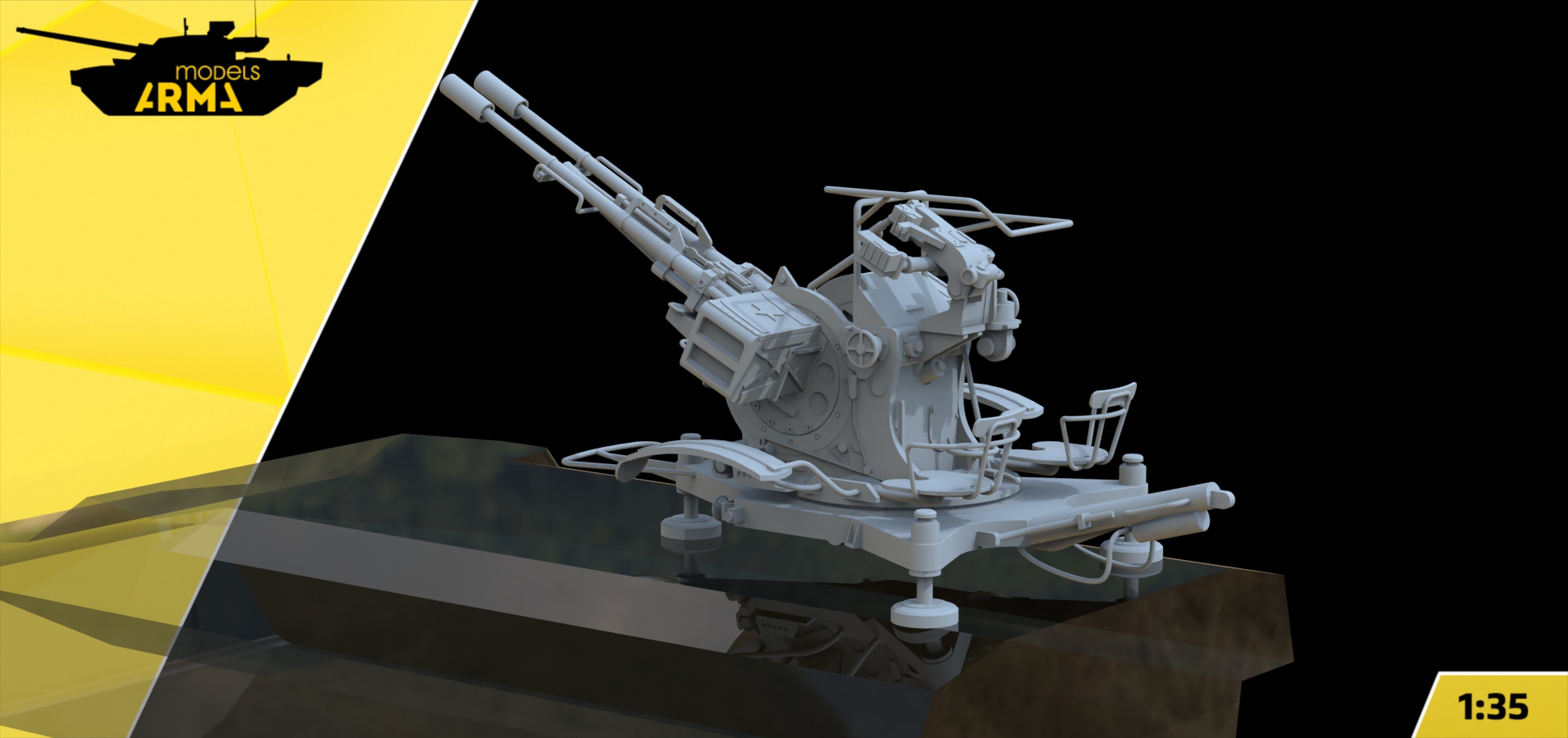 AM35976 23-мм спаренная зенитная установка Зу-23-2 на МТ-ЛБ (Не для свободной продажи) Arma Models