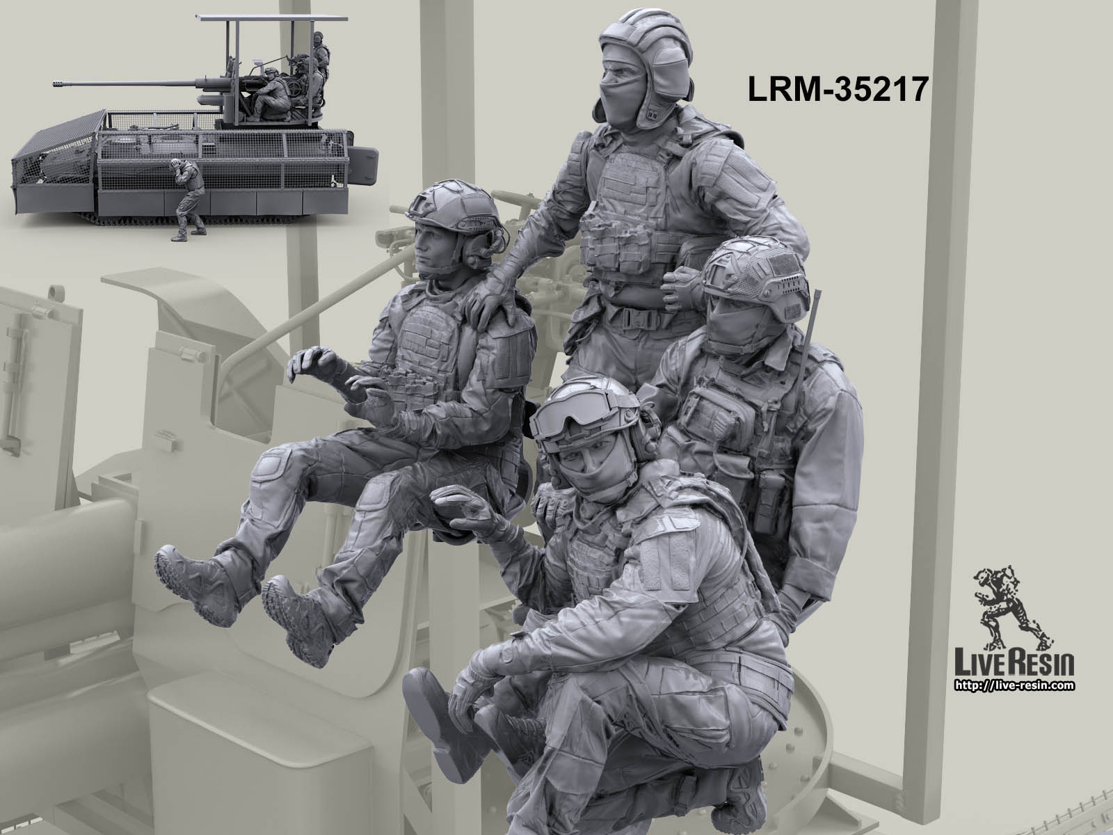 LRM35217 Российский современный артиллерист САУ командир - 15 (Не для свободной продажи) Live Resin