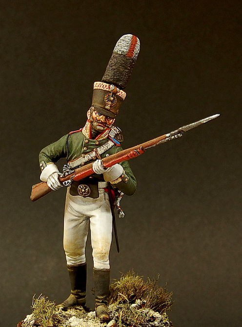 CHM-54095. Унтер-офицер пехотных полков, Россия 1805 г. Материал - смола. Chronos Miniatures