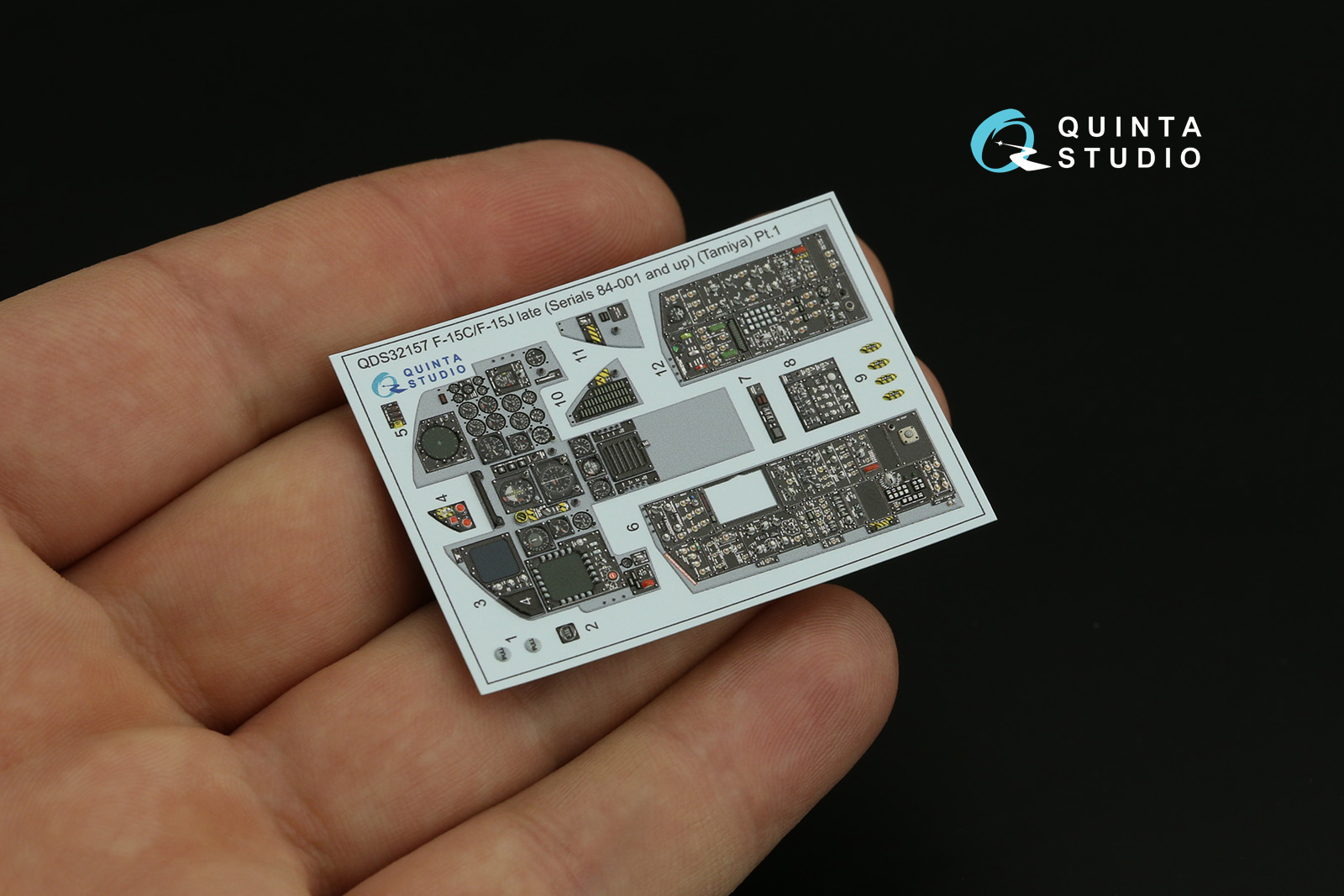 QDS-32157 3D Декаль интерьера кабины F-15C Late/F-15J late (Tamiya) (Малая версия)