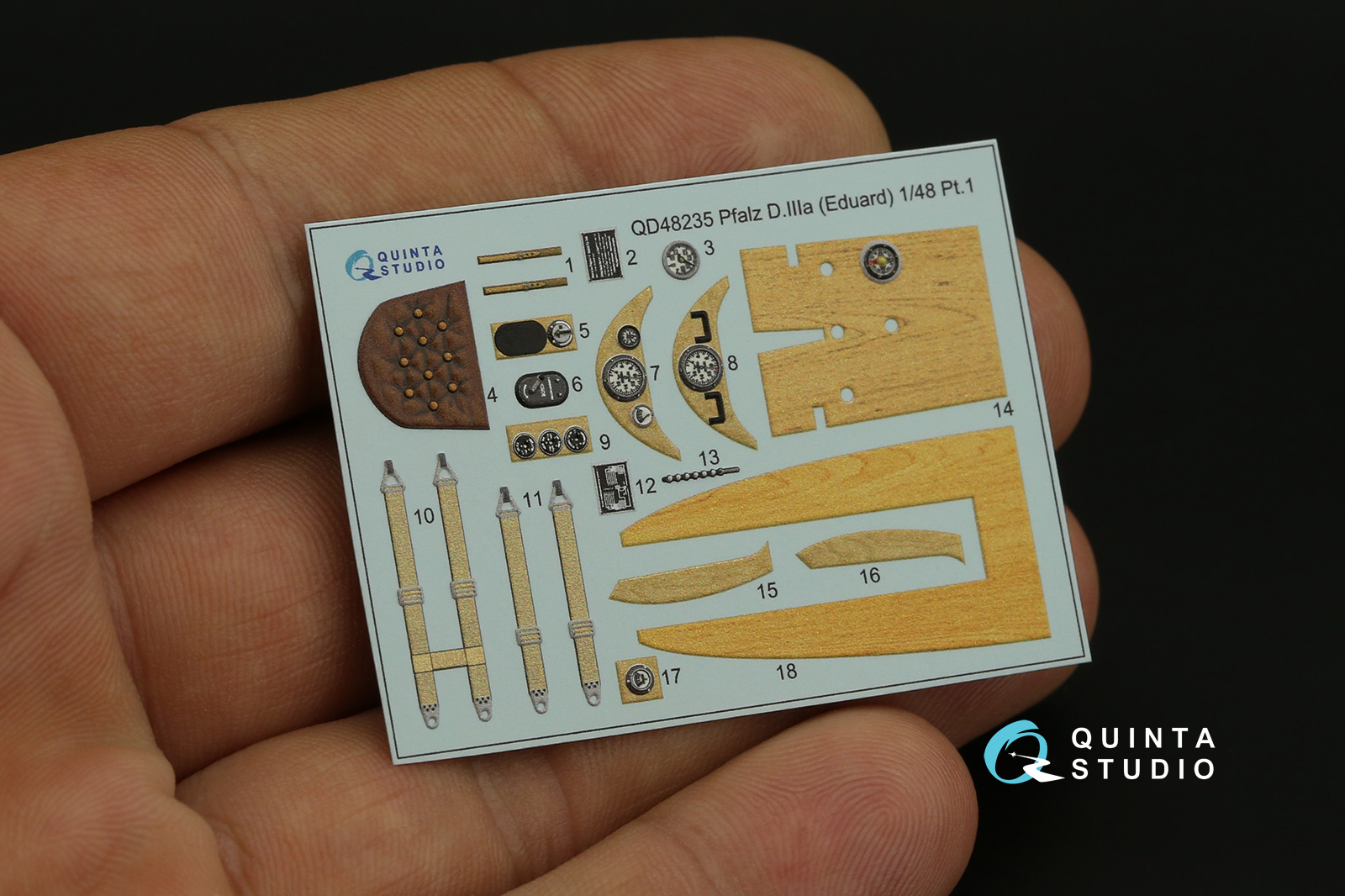 QD48235 3D Декаль интерьера кабины Pfalz D.IIIa (Eduard)