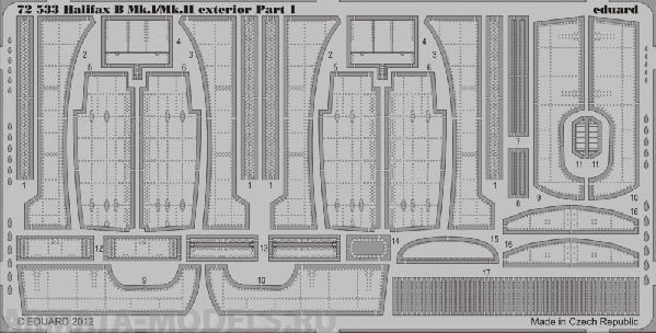 72533ED  Halifax B Mk.I/Mk.II Exterior for Revell 1/72 72533ED  Halifax B Mk.I/Mk.II Exterior for Revell 1/72