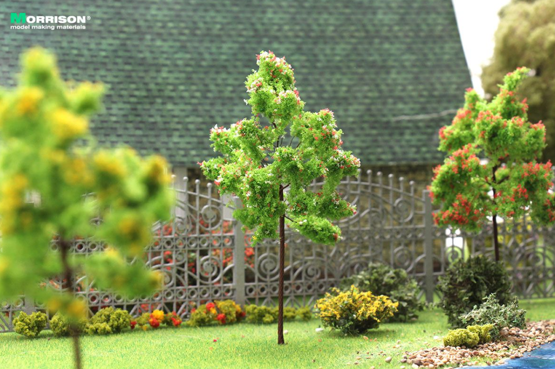 011dcv016 Розовое цветущее дерево для макета. Высота 10 см.