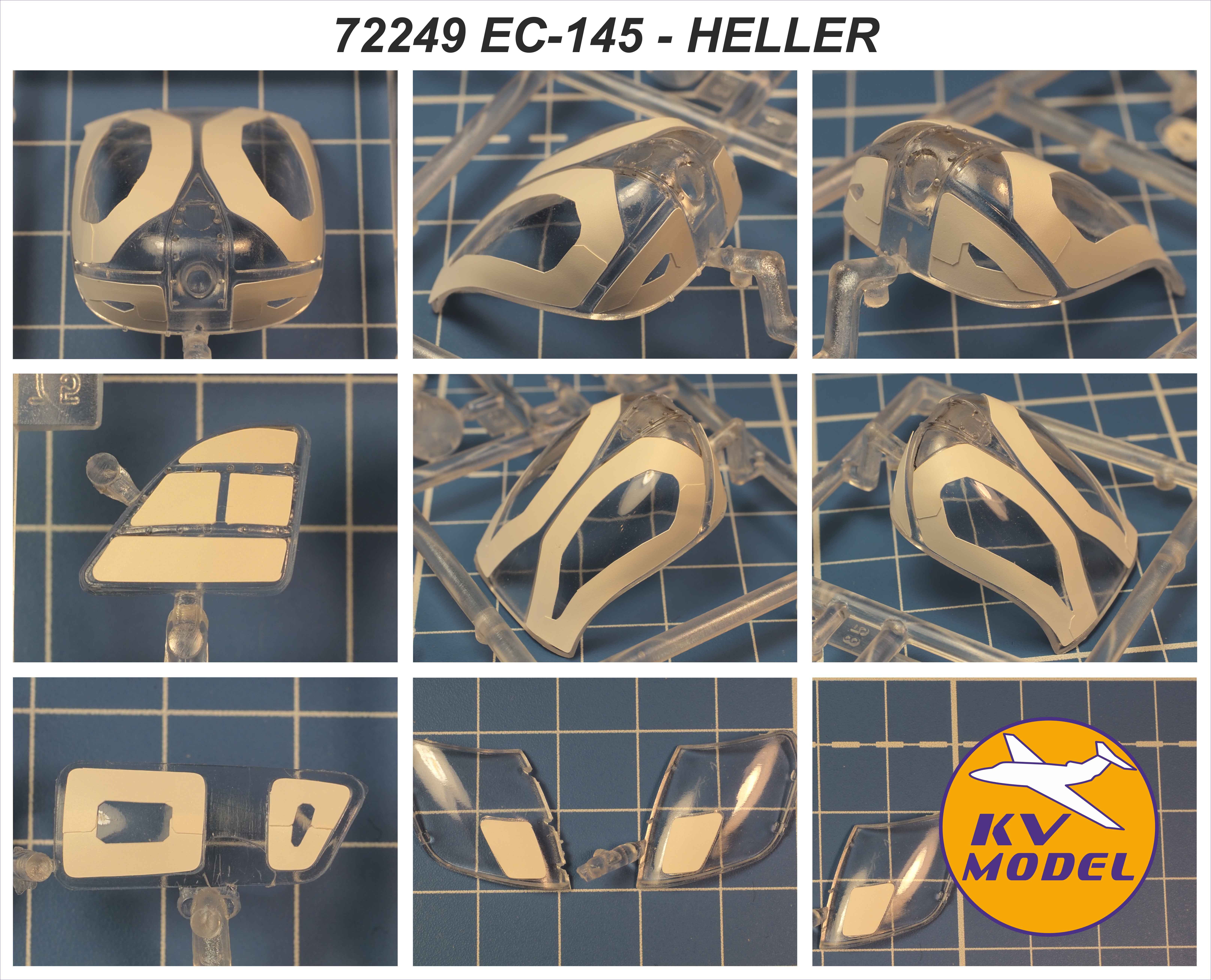 72249KV Окрасочная маска Eurocopter EC 145 / UH-72A Lakota (HELLER #80378, #80377, #80375, #50375, #50378, #56379, #80377, #80378, #80379 / MisterCraft #F-31)