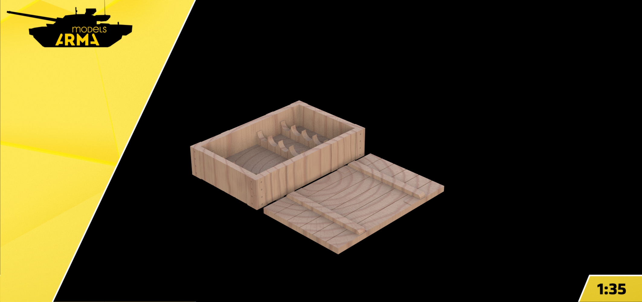 AM35944 Снарядный ящик 37мм для танка ТГ Arma Models