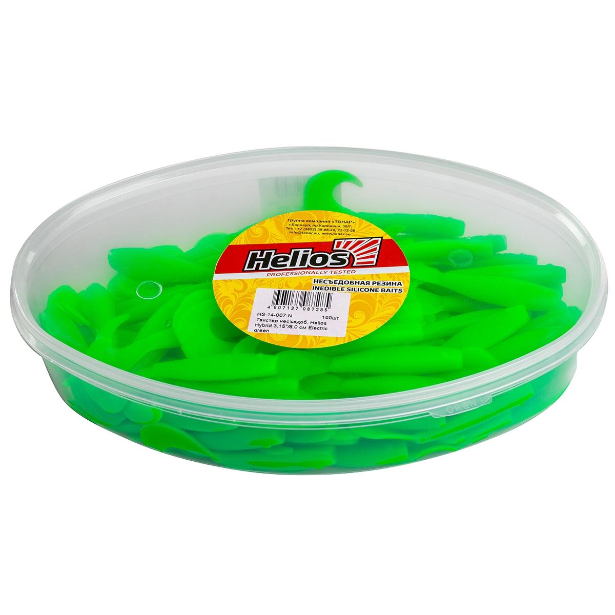 Твистер несъедоб. Hybrid 3,15''/8,0 см Electric green 100шт. (HS-14-007-N) Helios( цена указана за упаковку, в количестве 100шт.) Твистер несъедоб. Hybrid 3,15''/8,0 см Electric green 100шт. (HS-14-007-N) Helios( цена указана за упаковку, в количестве 100шт.)