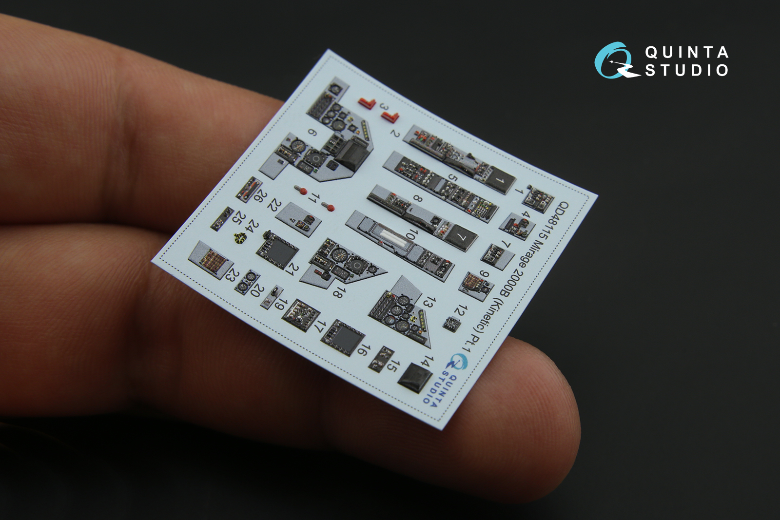 QD48115 3D Декаль интерьера кабины Mirage 2000B (для модели Kinetic)