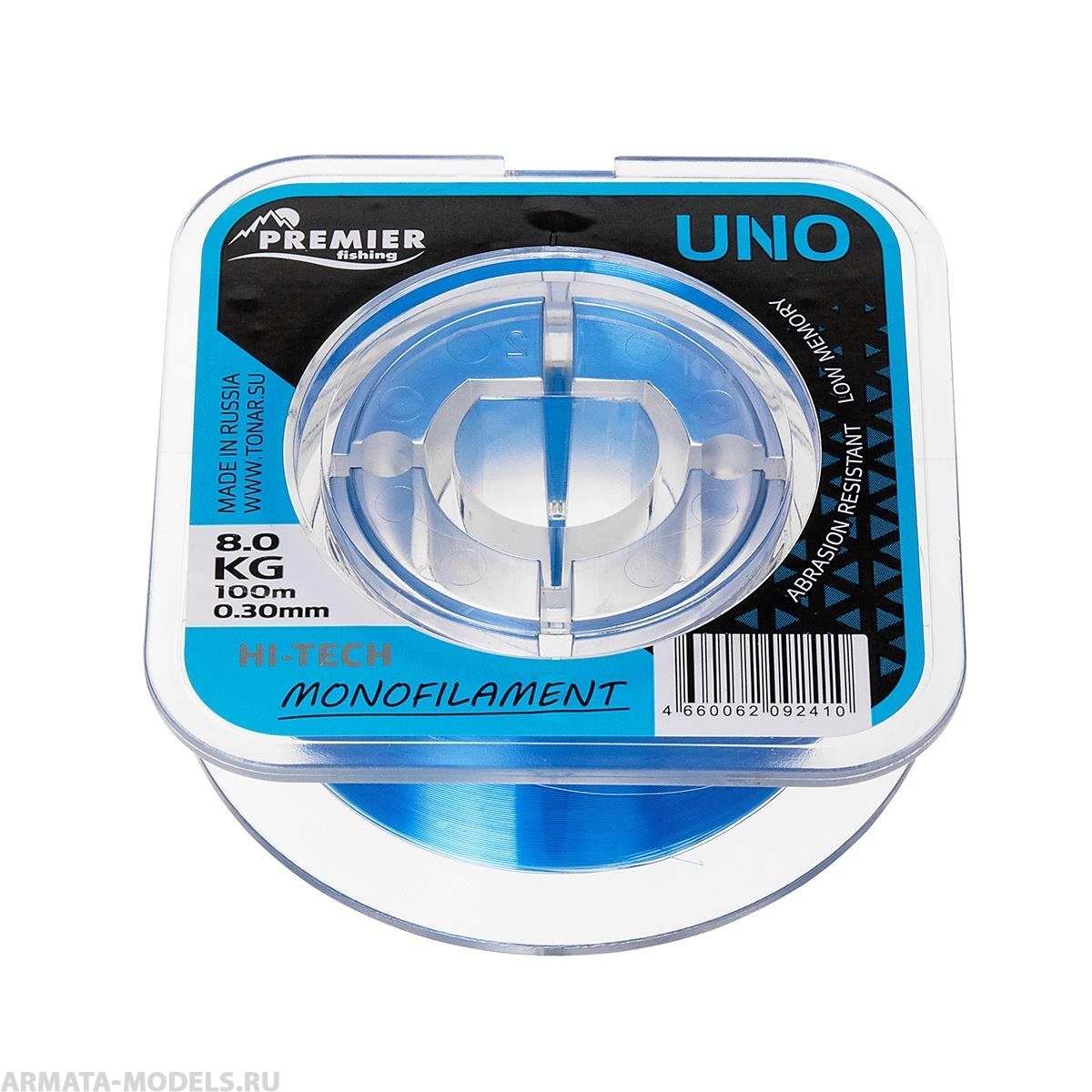 Леска UNO 0,30mm/100m Blue Nylon (PR-U-B-030-100) Premier Fishing( цена указана за упаковку, в количестве 5шт.)
