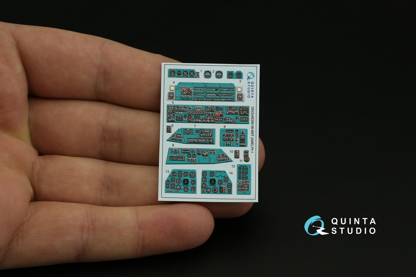 QDS-48380 3D Декаль интерьера кабины Ми-8МТ (AMK) (Малая версия)