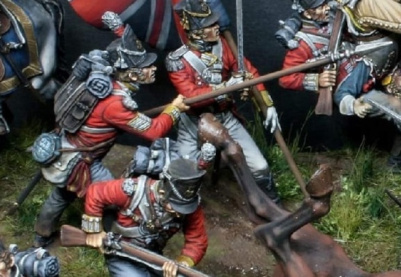 VD-54028(M). Сержант британских пехотных полков, 1812-15 гг. 54 мм. Материал - белый металл. Chronos Miniatures