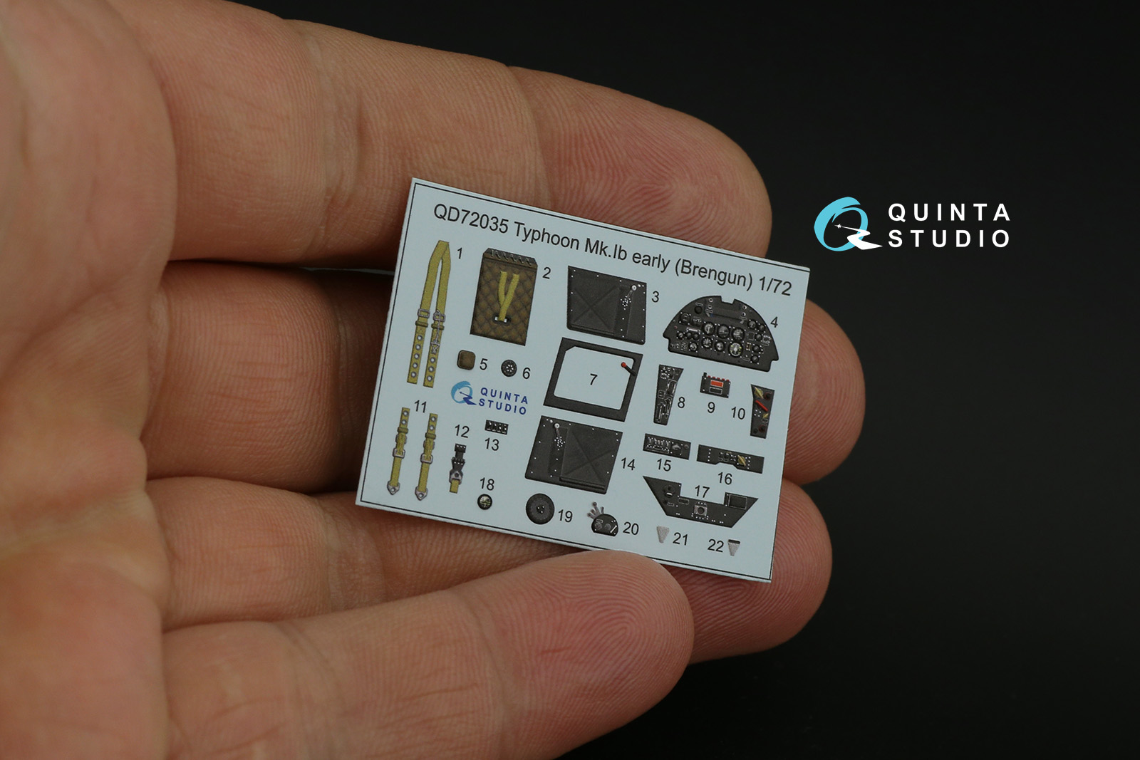 QD72035 1/72 3D Декаль интерьера кабины Hawker Typhoon Mk.1b (early) (Brengun)