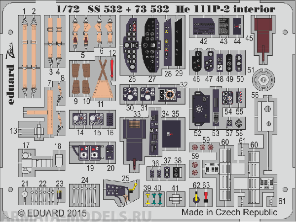 SS532ED  He 111 P-2 interior S.A. 1/72 SS532ED  He 111 P-2 interior S.A. 1/72
