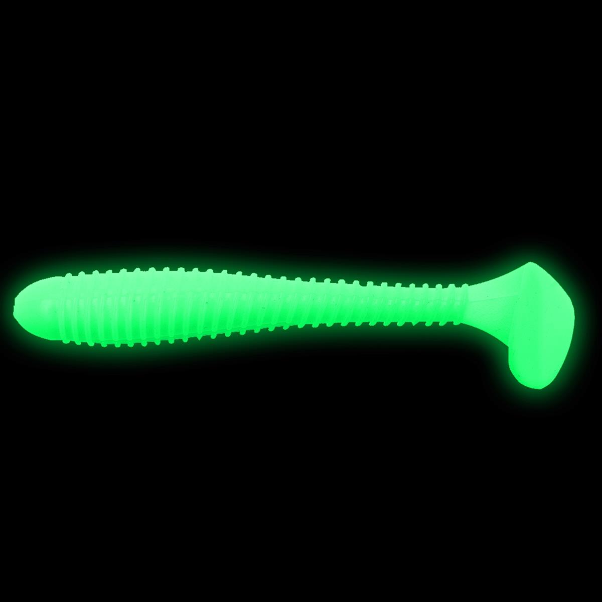 Виброхвост несъедоб. Catcher 3,55''/9 см Phosphorus 100шт. (HS-2-041-N) Helios( цена указана за упаковку, в количестве 100шт.)