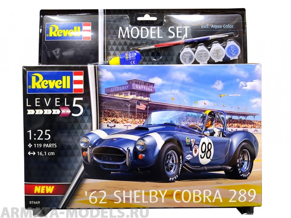 67669RE Набор Британский спортивный автомобиль AC Cobra 289 67669RE Набор Британский спортивный автомобиль AC Cobra 289