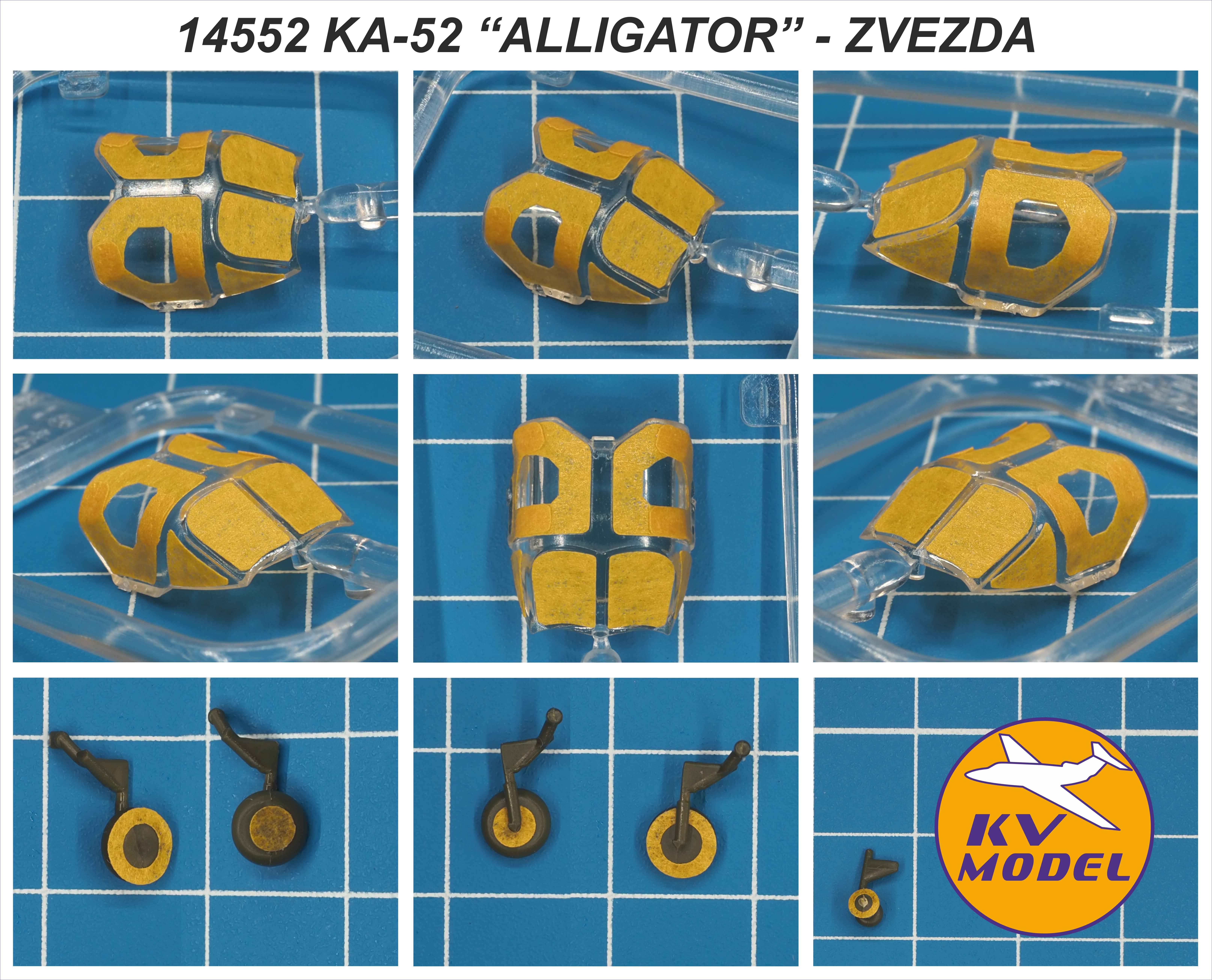 14552KV Окрасочная маска Ка-52 'Аллигатор' (ZVEZDA #7429) + маски на диски и колеса