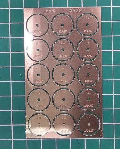 4932J Набор дисков для ревитера d 15 мм, шаг 0,35 - 1,5 мм, 15 шт.