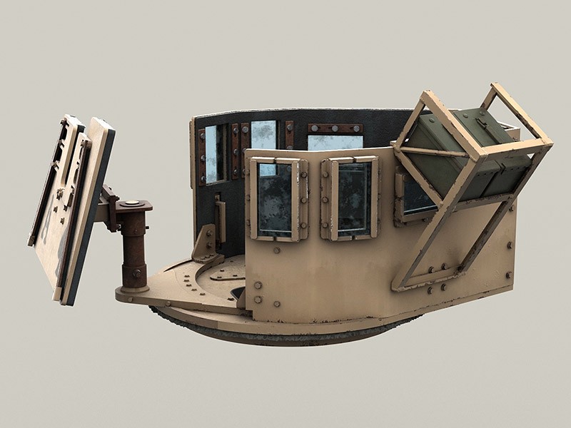 LRE35292 Шестиугольная бронированная башня с боковым сварным кронштейном для боеприпасов  LRE35292 Шестиугольная бронированная башня с боковым сварным кронштейном для боеприпасов