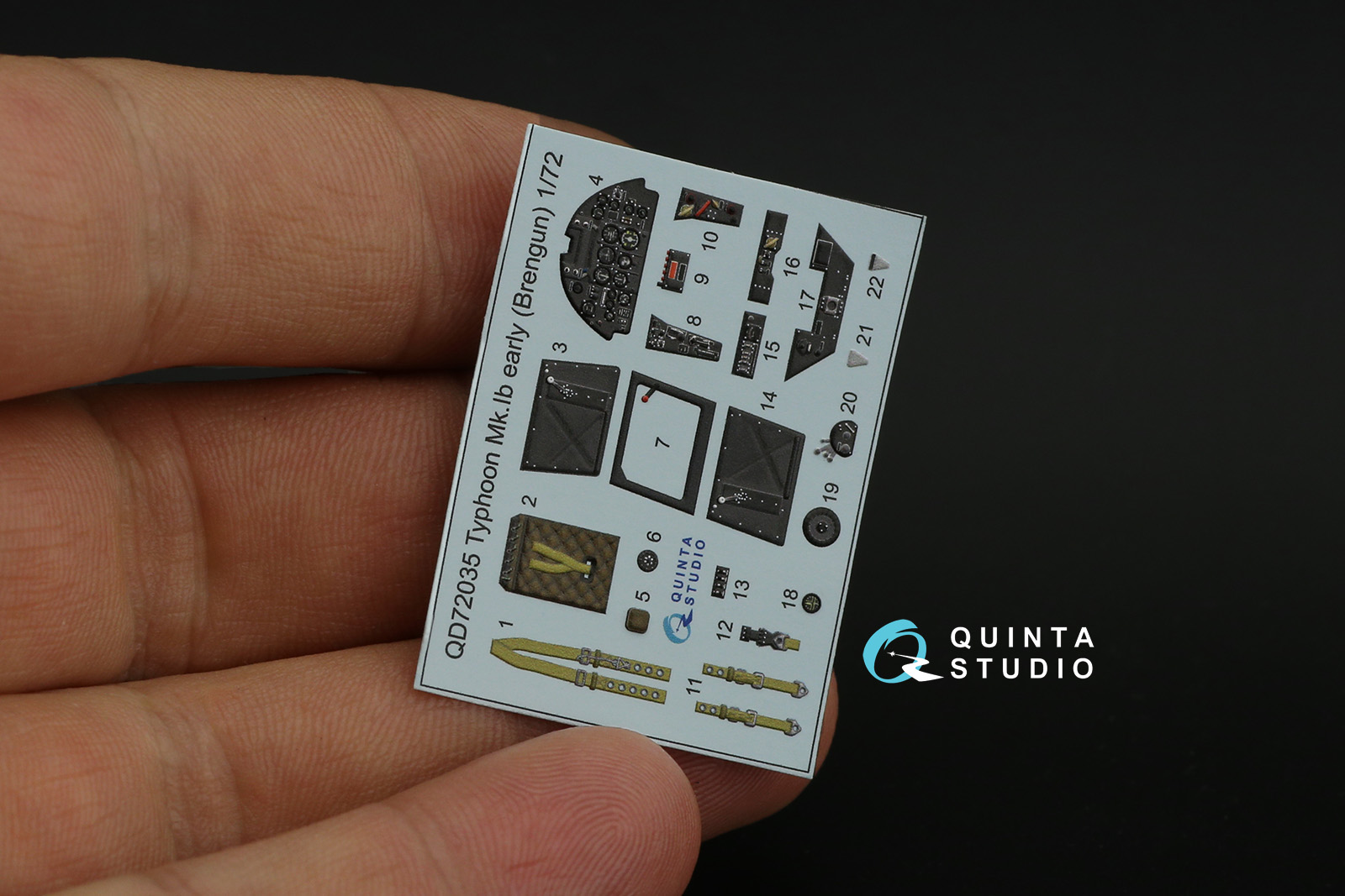 QD72035 1/72 3D Декаль интерьера кабины Hawker Typhoon Mk.1b (early) (Brengun)