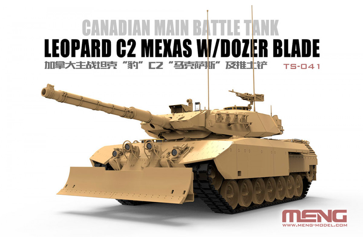 TS-041 Canadian Main Battle Tank Leopard C2 Mexas W/dozer Blade Meng TS-041 Canadian Main Battle Tank Leopard C2 Mexas W/dozer Blade Meng