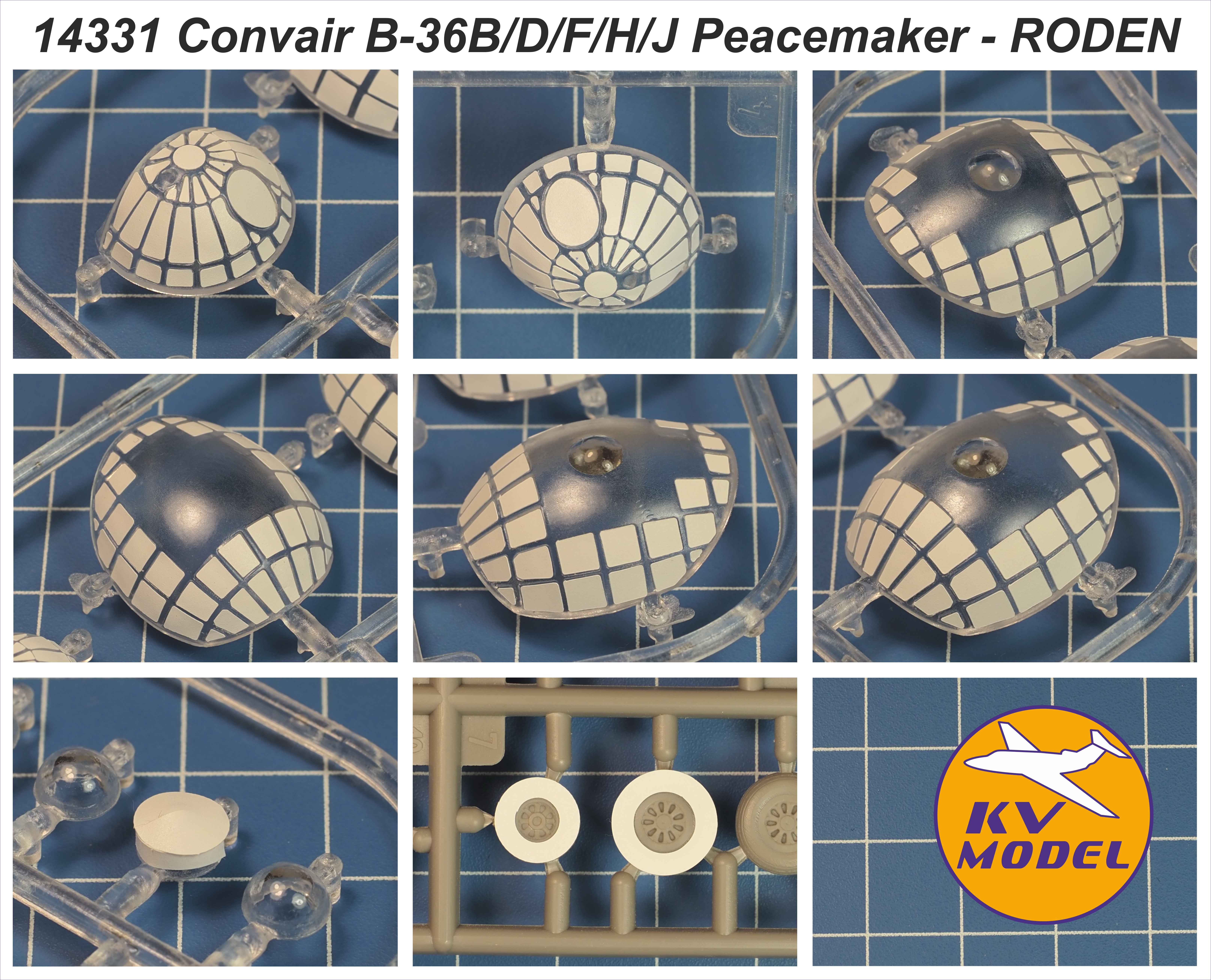 14331KV Окрасочная маска Convair B-36B/D/F/H/J Peacemaker (RODEN #347, #337) + маски на диски и колеса