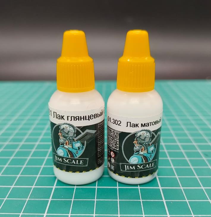 01.301/01.302JIM Набор акриловых лаков Jim Scale: глянцевый и матовый, 2 шт по 18мл