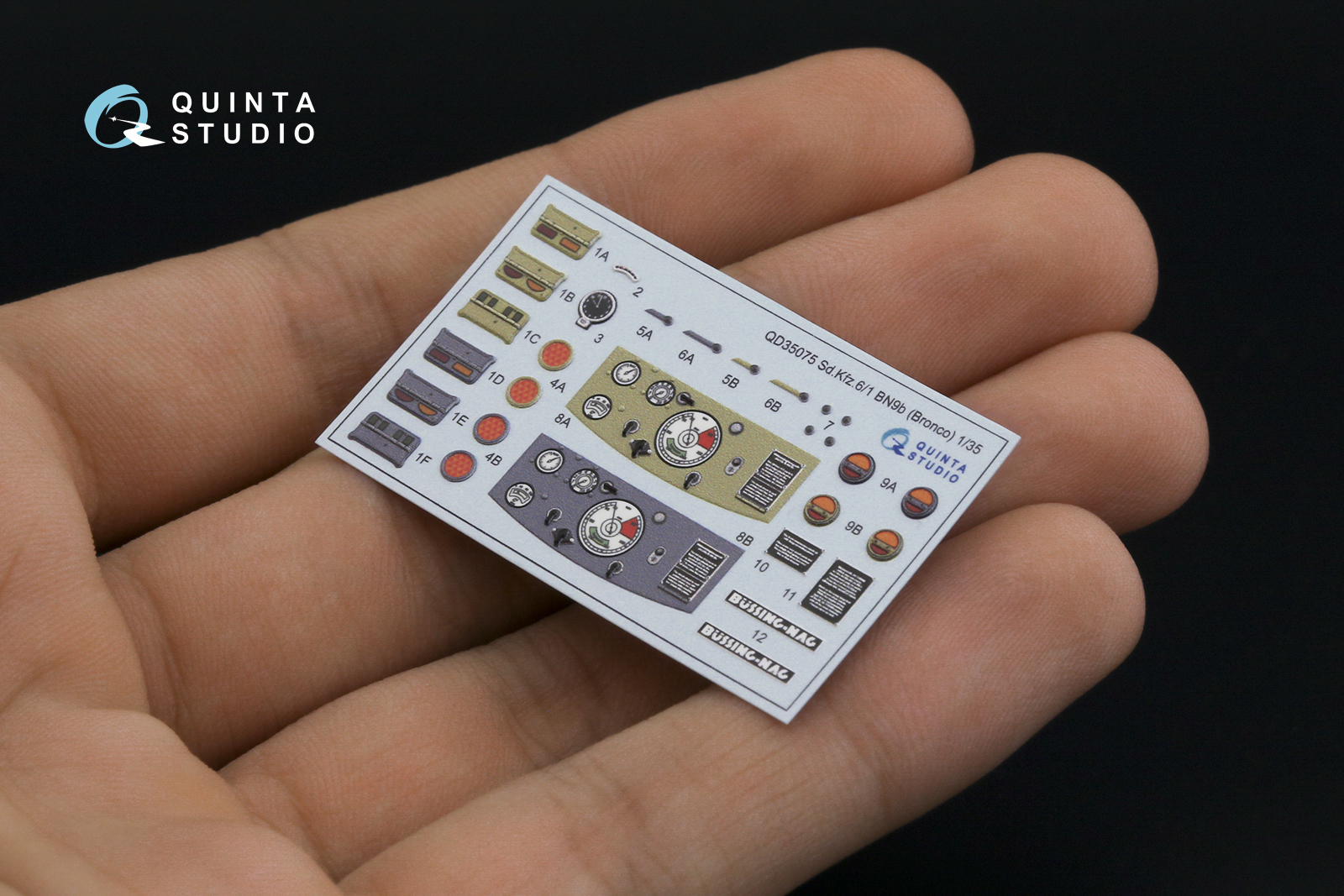 QD35075 3D Декаль интерьера кабины Sd.Kfz.6-1 BN9b (Bronco)