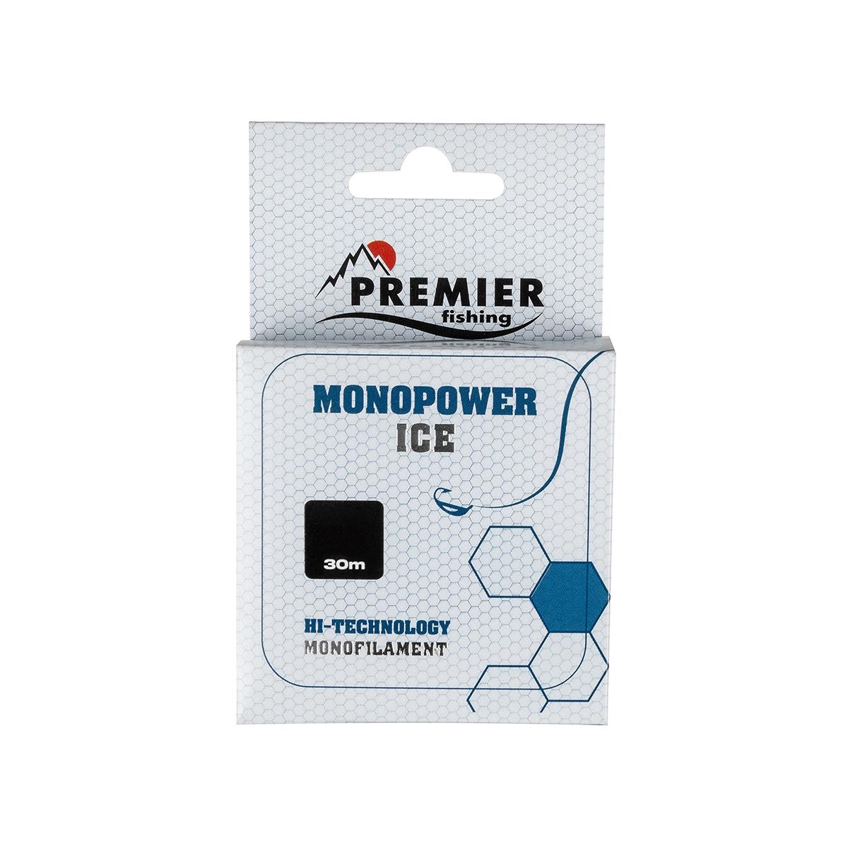 Леска MONOPOWER ICE 0,08mm/30m Clear Nylon (PR-MI-T-008-30) PREMIER fishing( цена указана за упаковку, в количестве 10шт.)