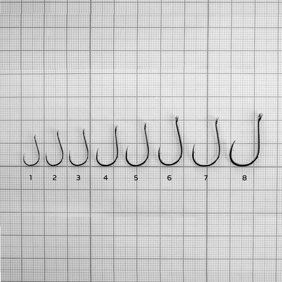 Крючок Chinu с кольцом №2 цвет BC (10шт) (HS-CH-2) Helios