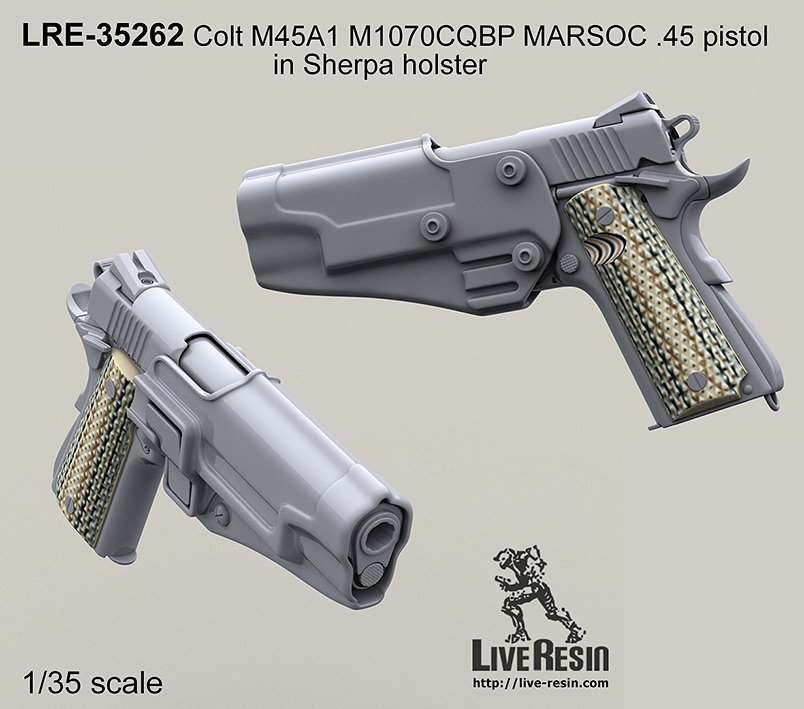 LRE35262 Пистолет Colt M45A1 M1070CQBP MARSOC .45. в кобуре Sherpa. LRE35262 Пистолет Colt M45A1 M1070CQBP MARSOC .45. в кобуре Sherpa.
