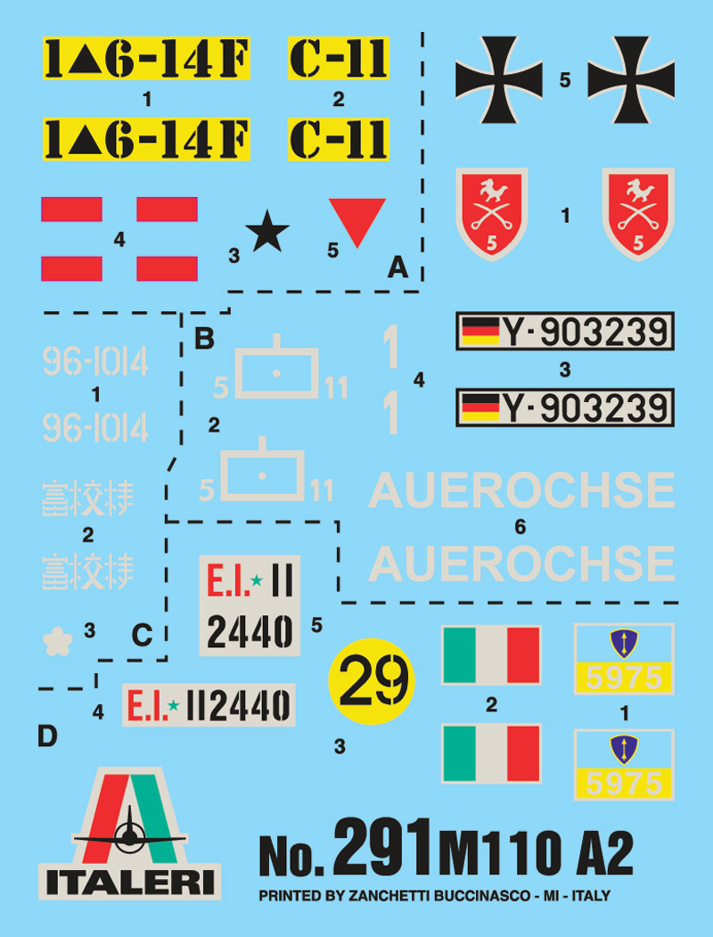 291ИТ Танк M-110 A2 (203 mm) (10130170/280316/0001974, ИТАЛИЯ ) Italeri 291ИТ Танк M-110 A2 (203 mm) (10130170/280316/0001974, ИТАЛИЯ ) Italeri