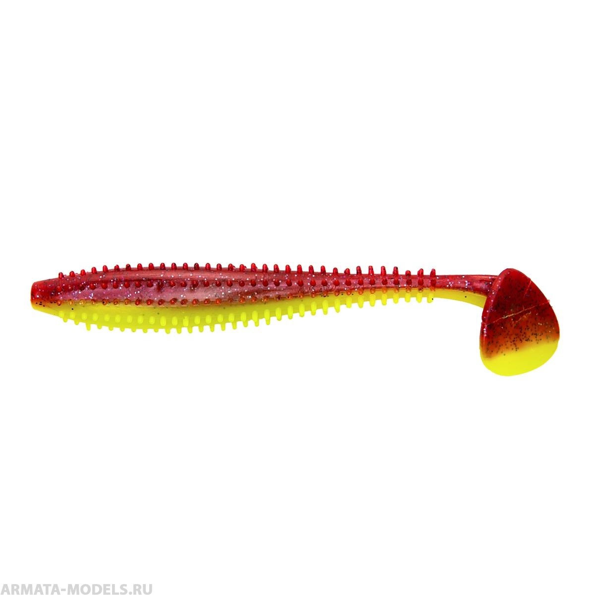 Виброхвост Shaggy 5,12"/13 см Red Lemon  5шт. (HS-18-050) Helios Виброхвост Shaggy 5,12"/13 см Red Lemon  5шт. (HS-18-050) Helios