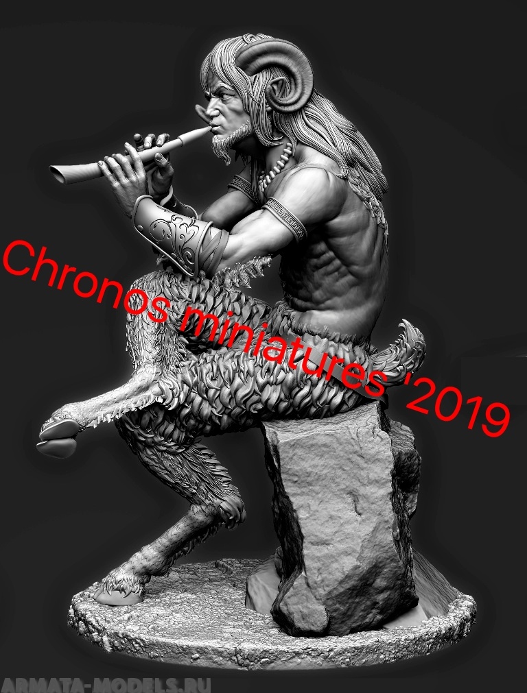 CHM-54194(M). Миры Фэнтези: Сатир. 54 мм. Материал - белый металл. Chronos Miniatures