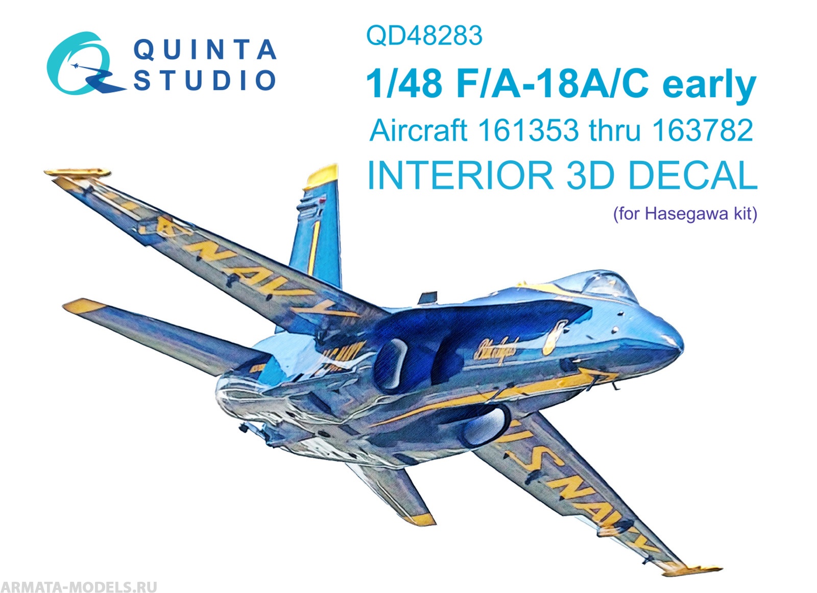 QD48283 3D Декаль интерьера кабины F/A-18A / C early (Hasegawa)