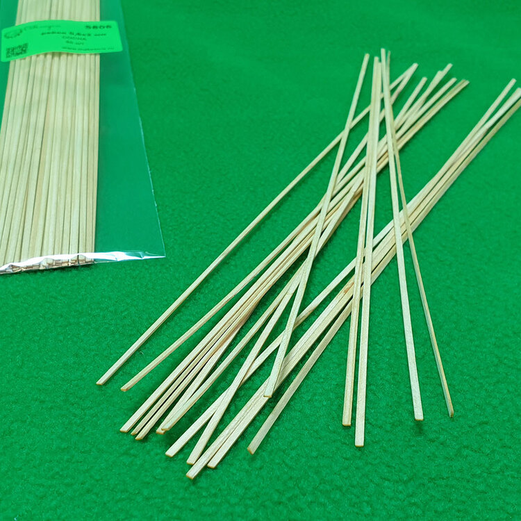 5806 рейки 0,6х2 мм - длина 300 мм - 50 шт - сосна 5806 рейки 0,6х2 мм - длина 300 мм - 50 шт - сосна