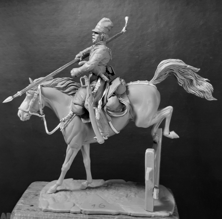 CHM-54227. Казак Донских казачьих полков, Россия 1812-15 гг. (3 варианта голов, 3 варианта правых рук). 54 мм. Материал - смола. Chronos Miniatures