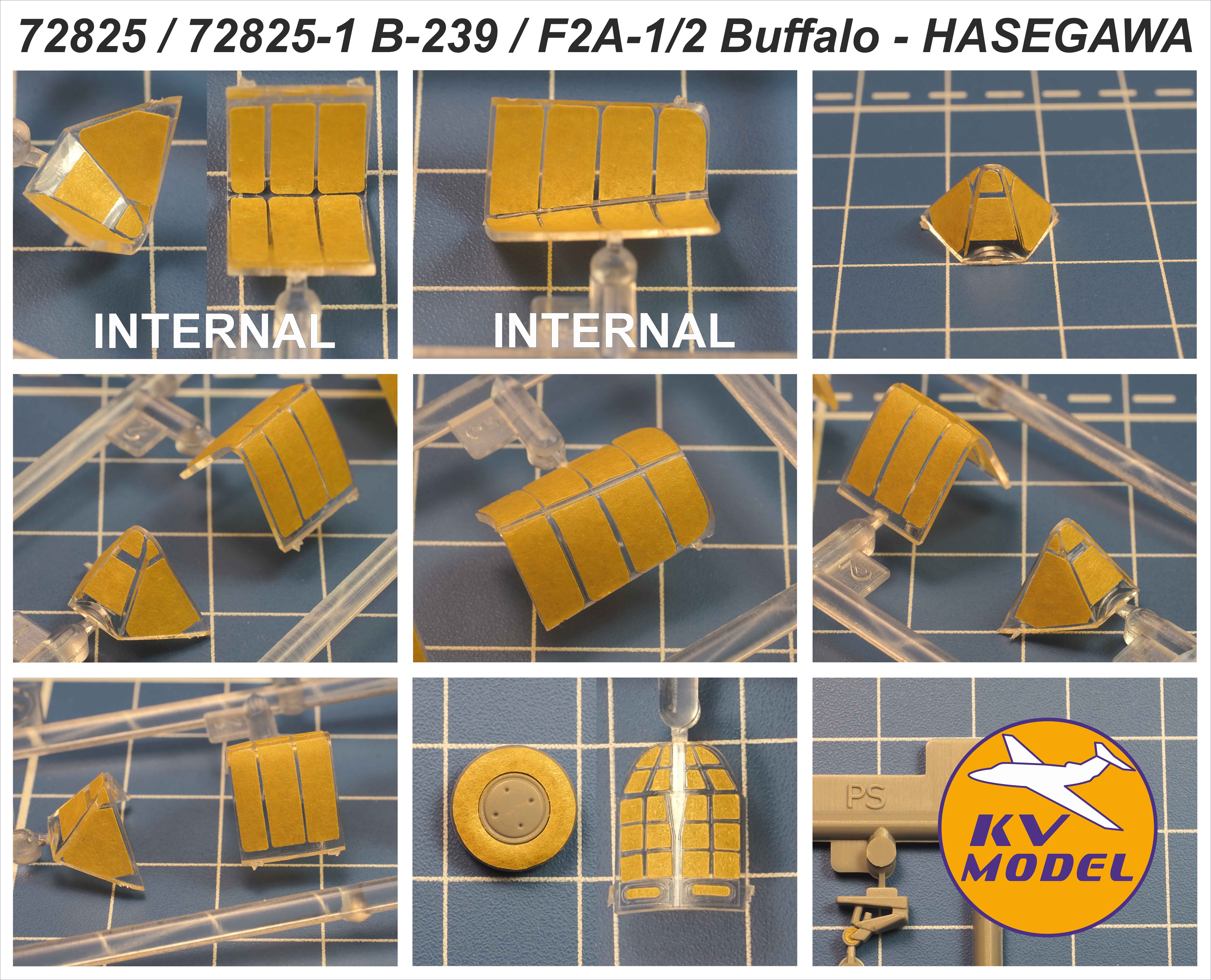 72825KV Окрасочная маска F2A-2 Buffalo 'U.S. Navy' (Hasegawa #51345, #51346, #52041, #52048, #00915, #00968, #01974, #01992, #02229, Hobby 2000 #72011, #72012, #72064)  + wheels masks