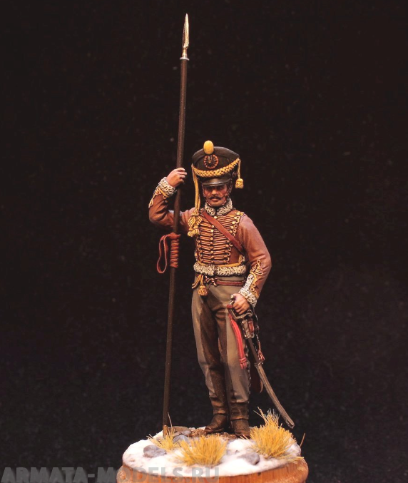 CHM-54200. Рядовой армейских гусарских полков, Россия 1812-14 гг. 54 мм. Материал - смола. Chronos Miniatures