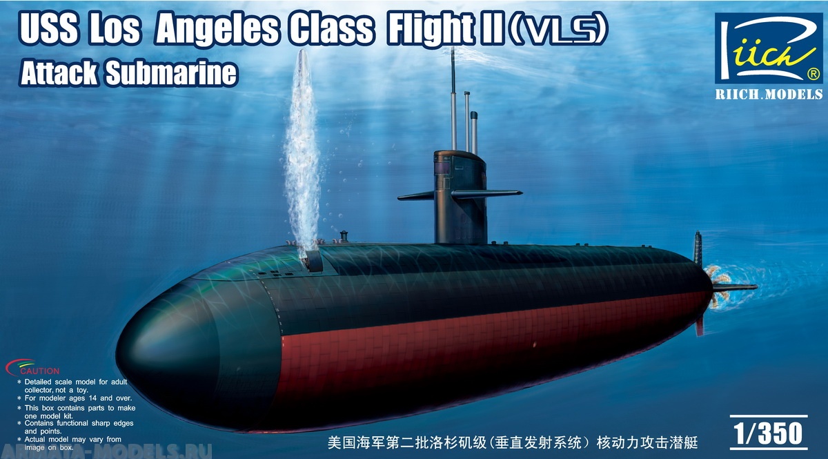 RN28006 Американская подводная лодка Los Angeles Flight II /VLS/ Attack Submarine Riich Models RN28006 Американская подводная лодка Los Angeles Flight II /VLS/ Attack Submarine Riich Models