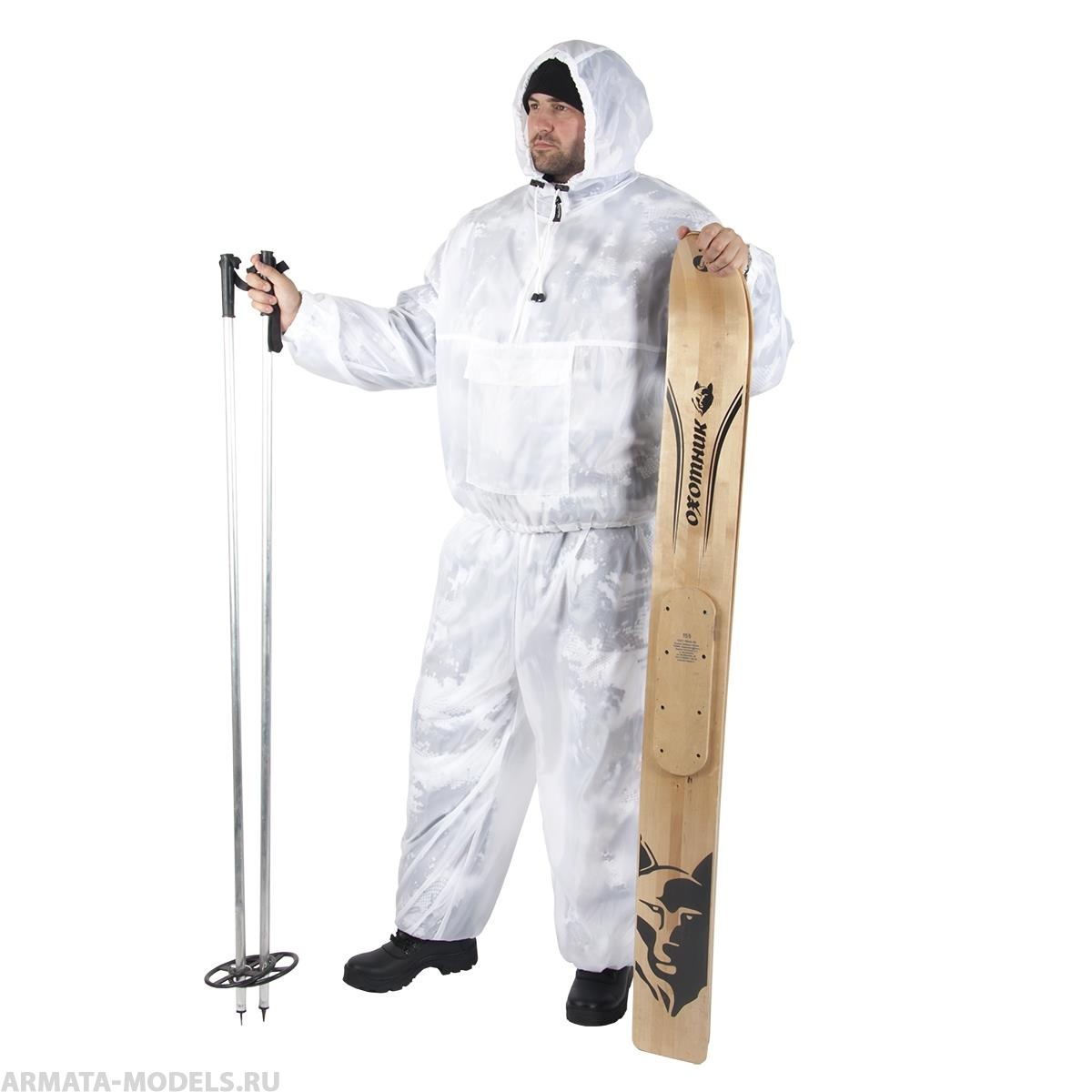 Костюм маскировочный, цв.белый р.54-58/182-188 (HS-KM-W-54-58) Helios