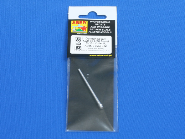 ABR-35-L-31  Дополнения для  Germ.50mm KwK39L/60 Barrel Pz.Kpfw.IIIAusfJ, L,M. для Dragon 1/35 ABR-35-L-31  Дополнения для  Germ.50mm KwK39L/60 Barrel Pz.Kpfw.IIIAusfJ, L,M. для Dragon 1/35