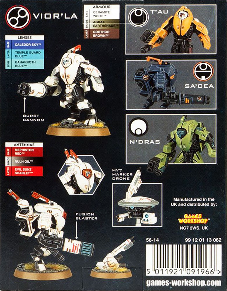 56-14GW Набор Империя Т'ау: Боевые стелс-костюмы XV25 (T'au Empire XV25 Stealth Battlesuits) 56-14GW Набор Империя Т'ау: Боевые стелс-костюмы XV25 (T'au Empire XV25 Stealth Battlesuits)